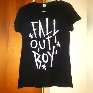 Black Hot Topic Fall Out Boy T-shirt, Junior's Size L